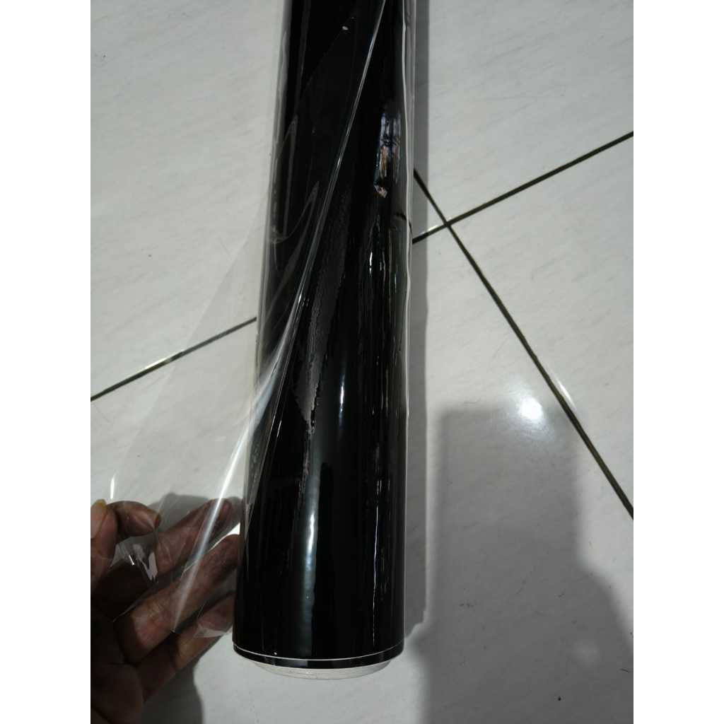 Stiker Mobil Motor / Sticker Vinyl / Sticker Wrapping / Skotlet  Super Glossy Piano Black 50CM X 50C