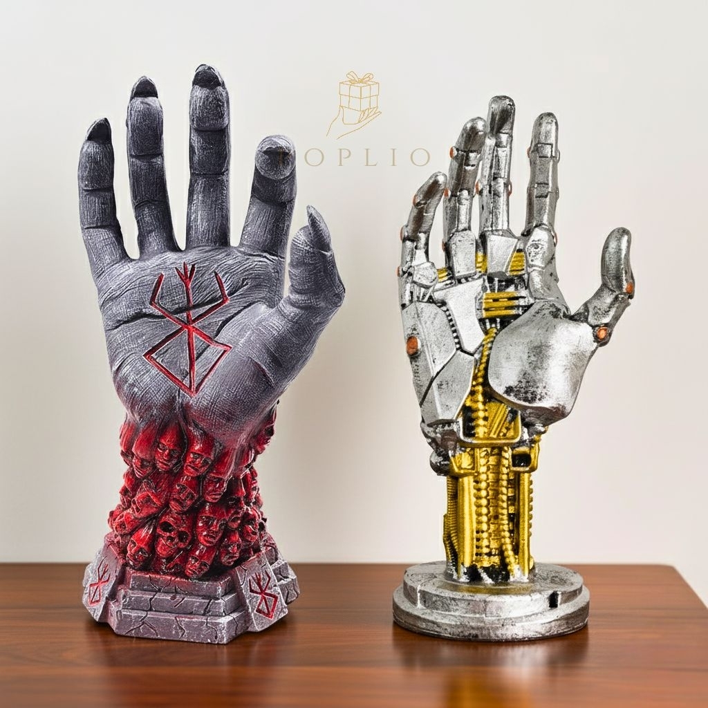 Figur Tangan Mekanis Cyberpunk, Halloween Dewa Iblis, Stand Controller Game, Cincin, Gelang