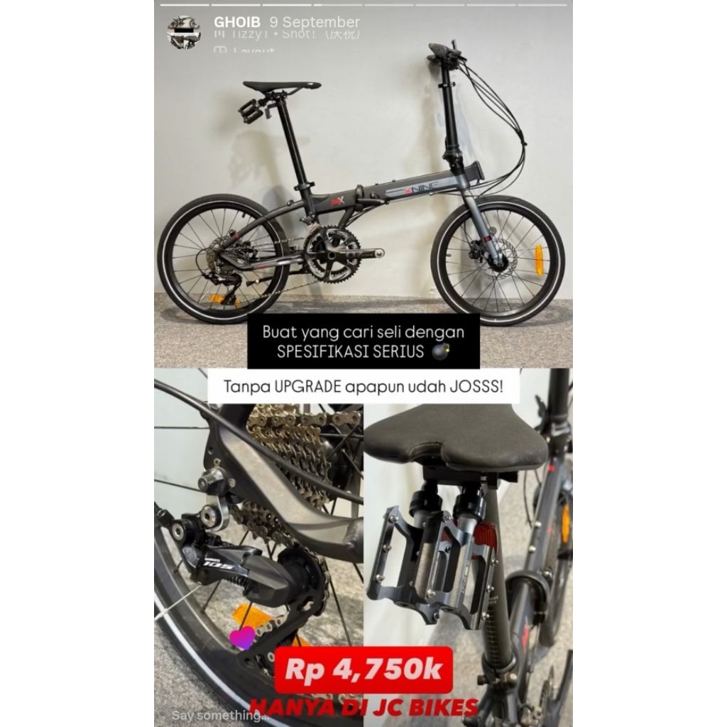 Sepeda Lipat FoldX X9 Z11 22 Speed 20 Inch by Element