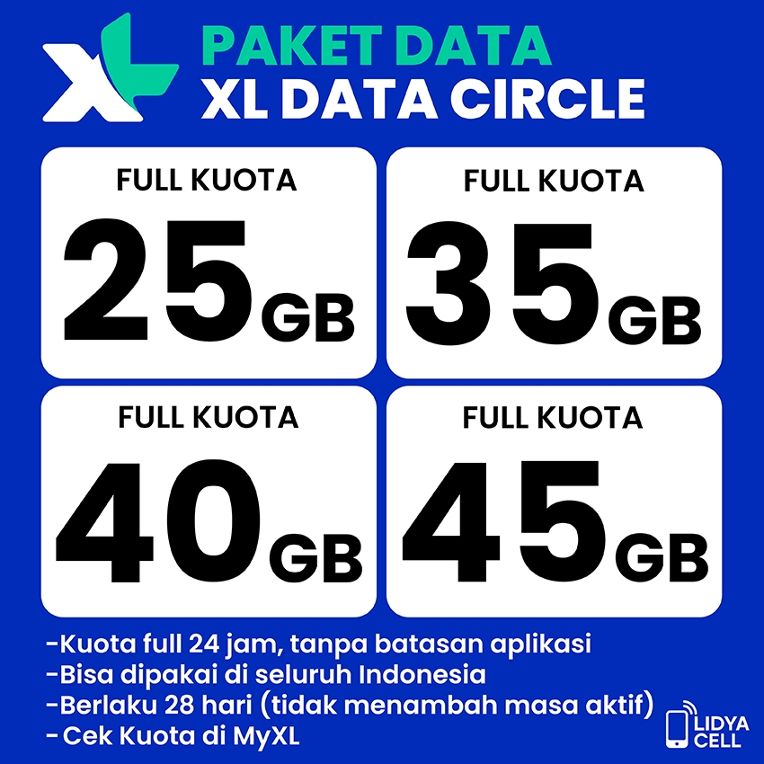 PAKET DATA XL ISI ULANG KUOTA XL CIRCLE KUOTA 24 JAM BERGARANSI MURAH