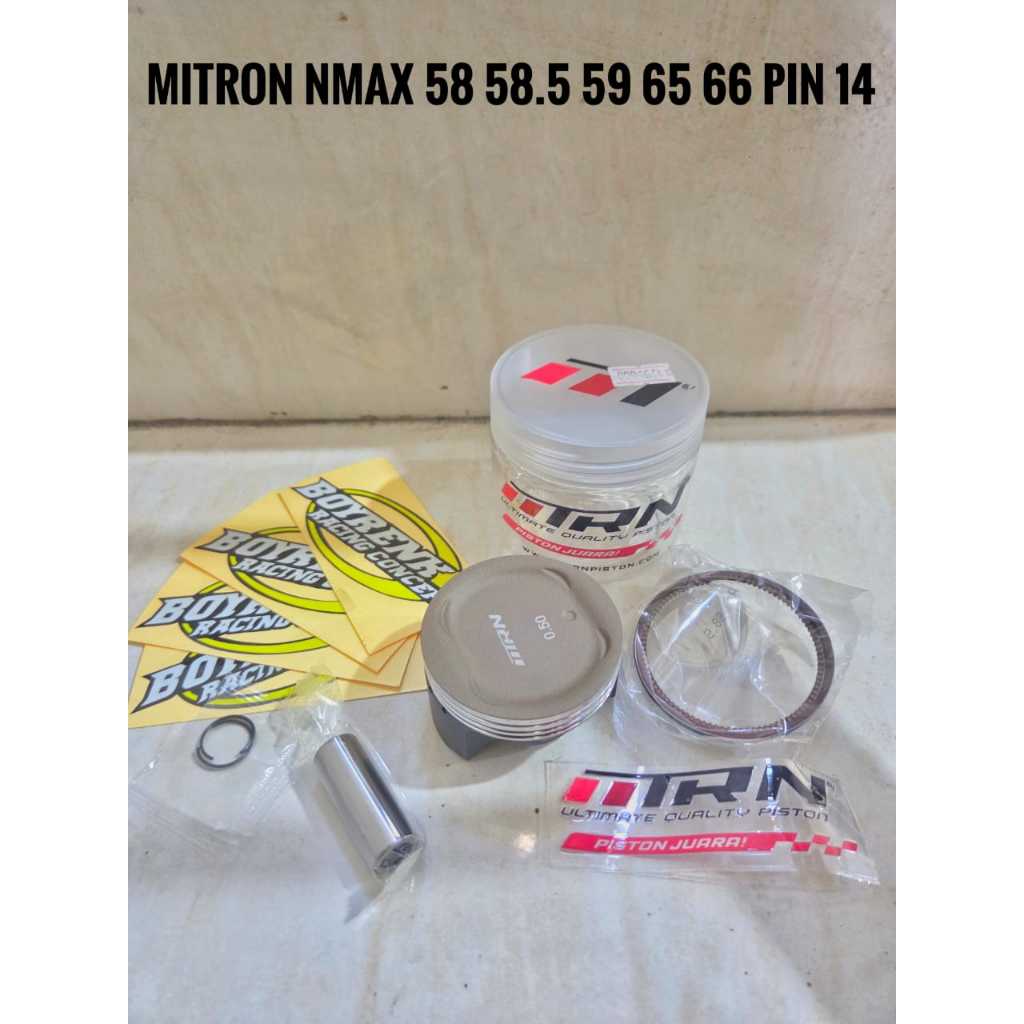 PISTON KIT RACING NMAX AEROX LEXI 155 58 58.5 59 65 66 PIN 14 MITRON X-BOYRENK RACING CONCEPT