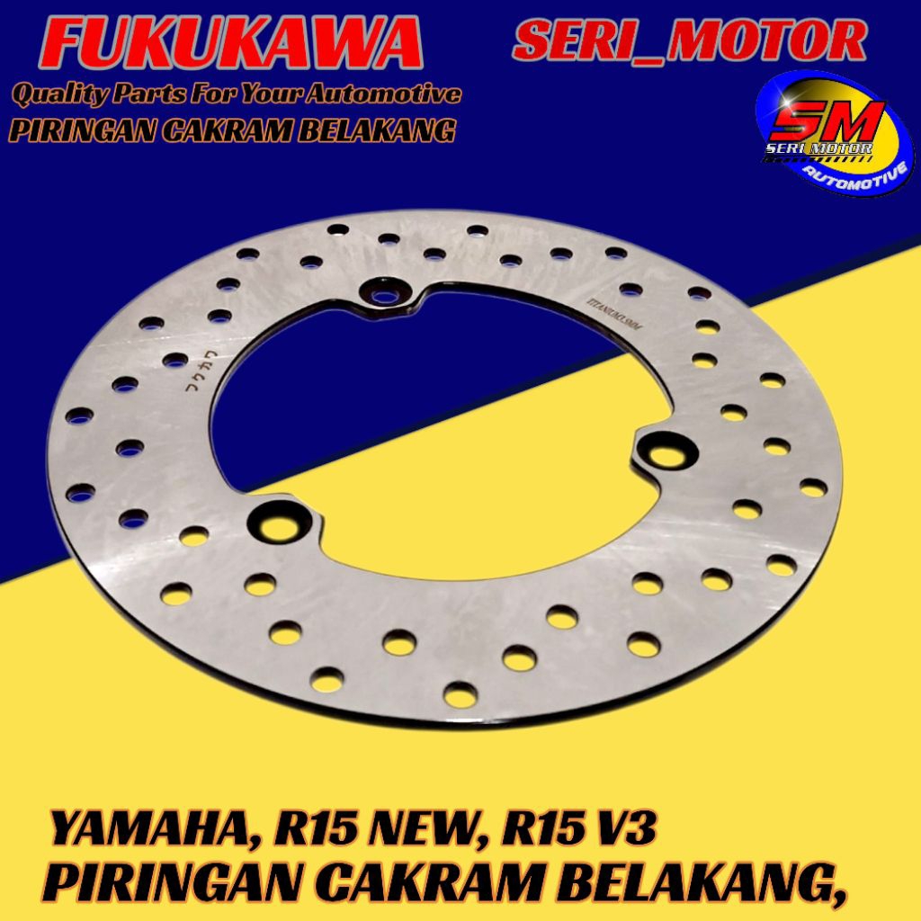 Piringan Cakram Belakang Yamaha R15 New, R15 V3 Fukukawa