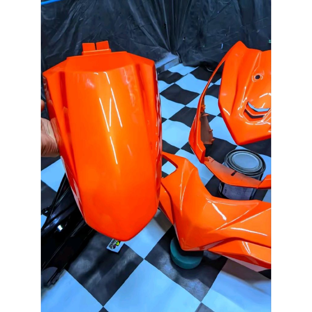 CAT PU ORANGE SUNKIST EFFECT GOLD | CAT MOTOR | CAT AUTOMOTIF | CAT MOBIL | CAT CUSTOM |