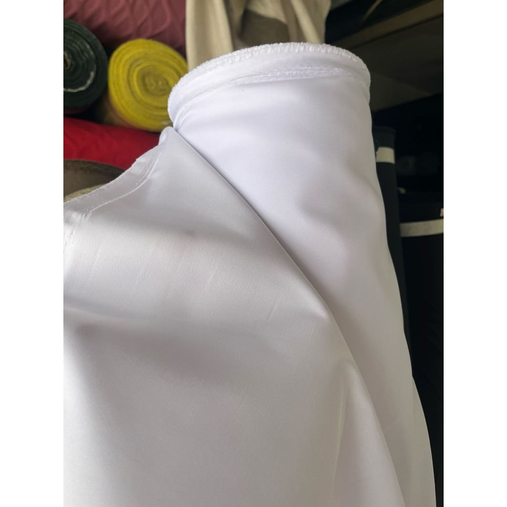 KAIN TASLAN PUTIH BERSIH GRADE A cock buat di-sublim/motif waterproof