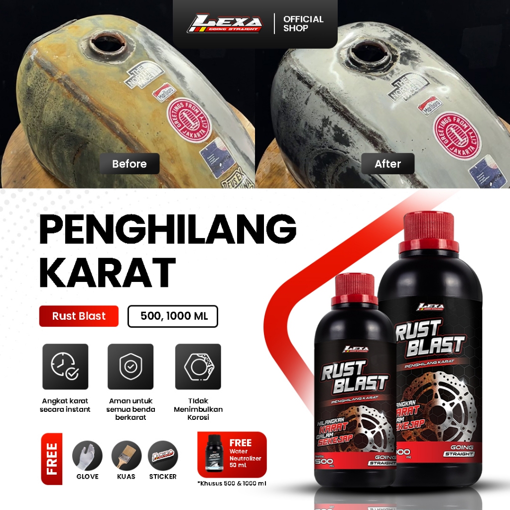 [BONUS ANTI KARAT] Penghilang Karat Besi Logam – LEXA Rust Blast Rust Remover Pembersih Karat Ampuh