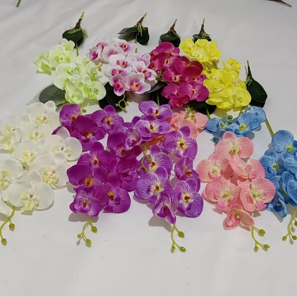 Bunga Anggrek Bulan Anggrek Artificial / BUNGA ANGGREK ARTIFICIAL BUNGA ANGGREK PLASTIK DEKORASI RUM