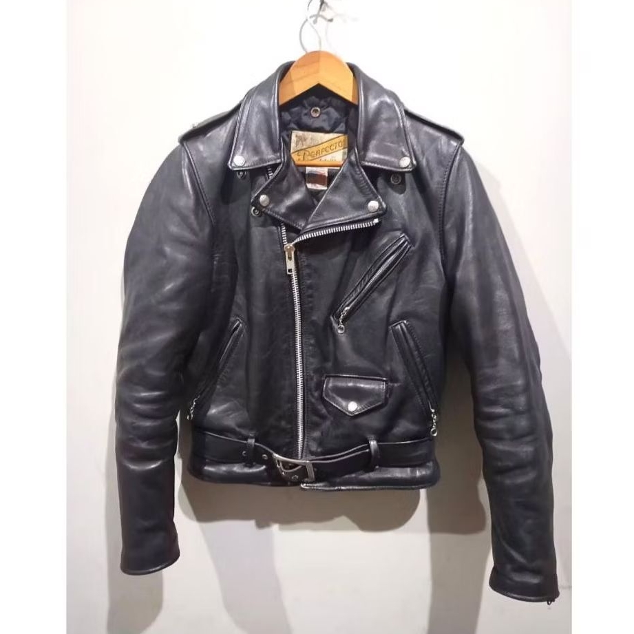 Vtg Schott Perfecto 618 One Star Ramones Leather Biker Jacket X Jaket Kulit Byson Harley Davidson In