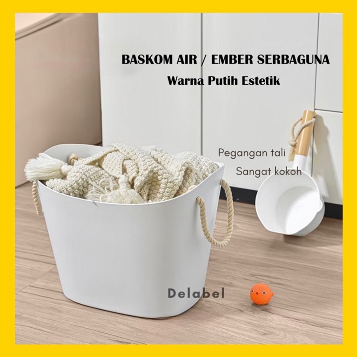 Ember Plastik Estetik Kapasitas Besar / Baskom Basin Nordic Style Multifungsi Peralatan Kamar Mandi 