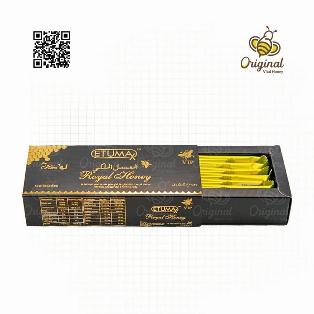 Madu Vital Honey Original Madu Pria Stamina 100% 1 Box 12 Sachet