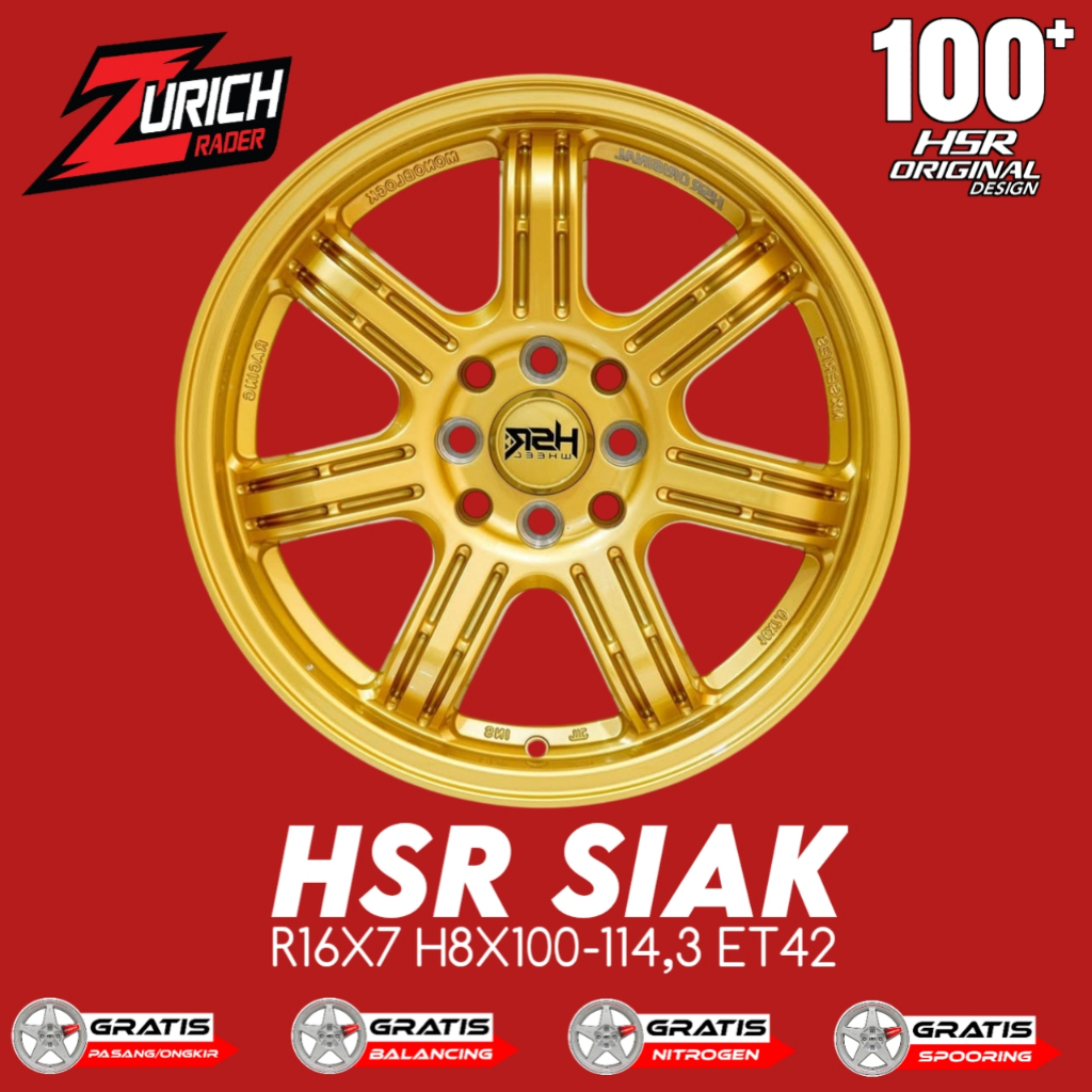 Velg Racing R16 Mobilio Sirion Vios Swift Baleno Avanza Livina Panther Rint 16 Hsr Wheel Siak