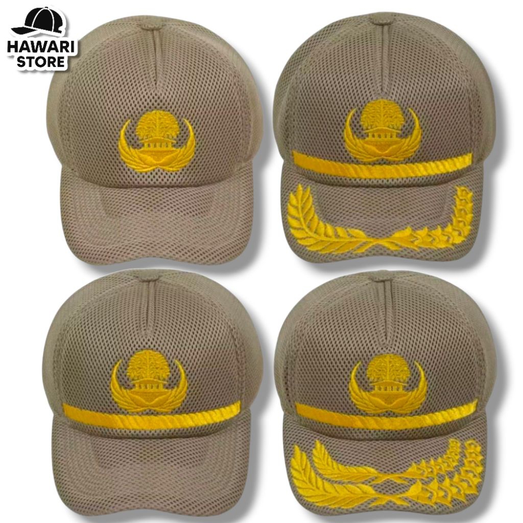 Topi Korpri Bahan Doublemes Golongan 1/2/3/4 - Topi Pns Bordir - Topi Dinas Pns Bordir - Topi Korpri