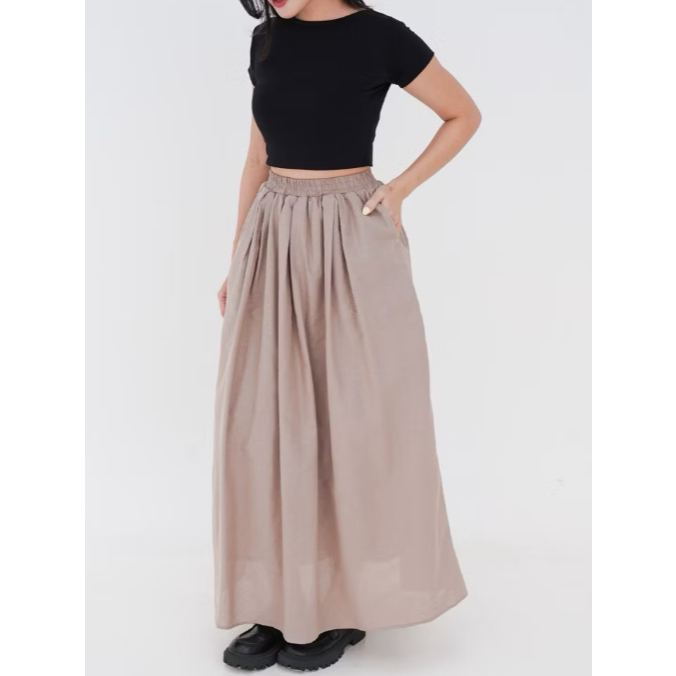 Cania Skirt Rok Linen Basic Terbaru