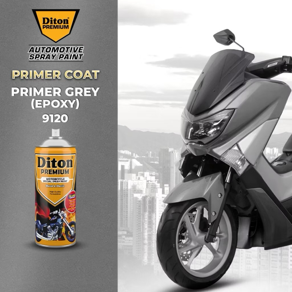 DITON PREMIUM - PRIMER GRAY EPOXY 9120  (400cc) | Cat Semprot Motor Mobil Finishing Premium Tahan La