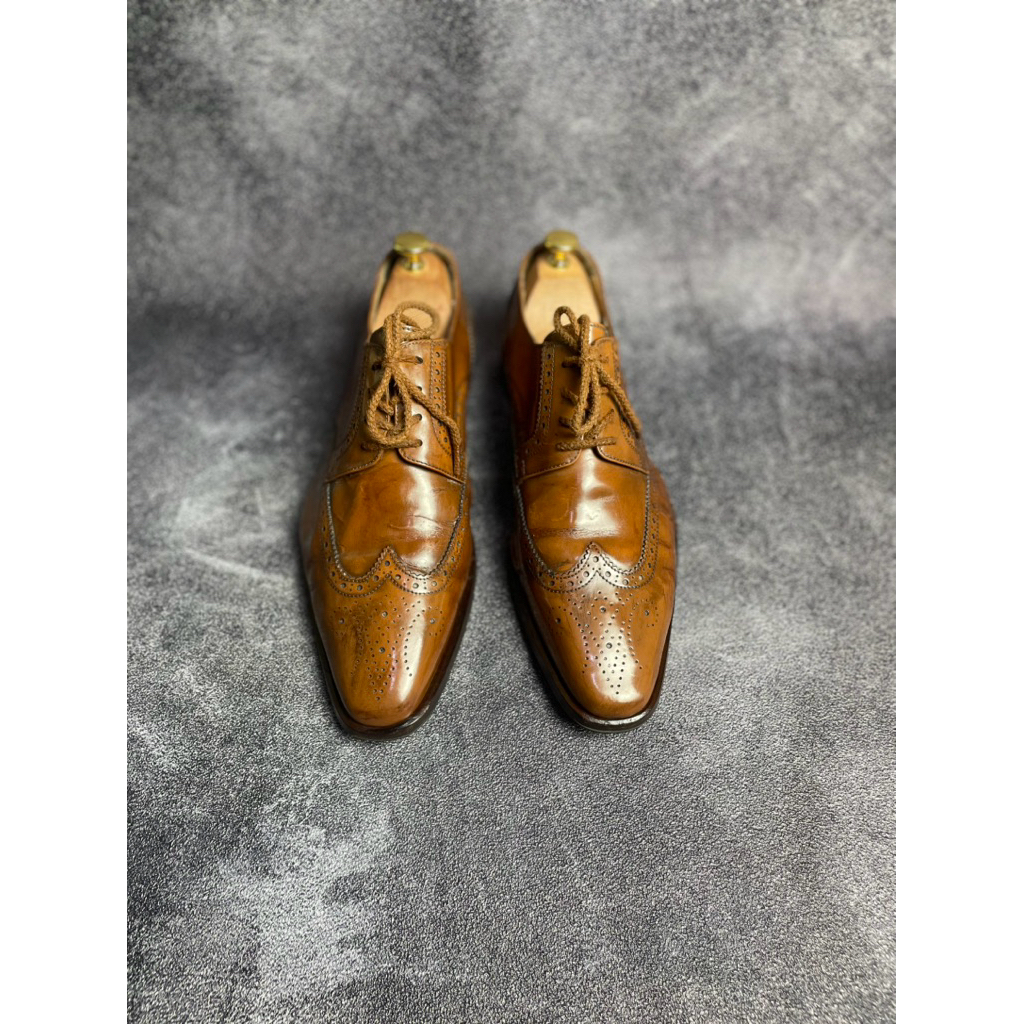 giovacchini scott gognac wingtip derby dress shoes