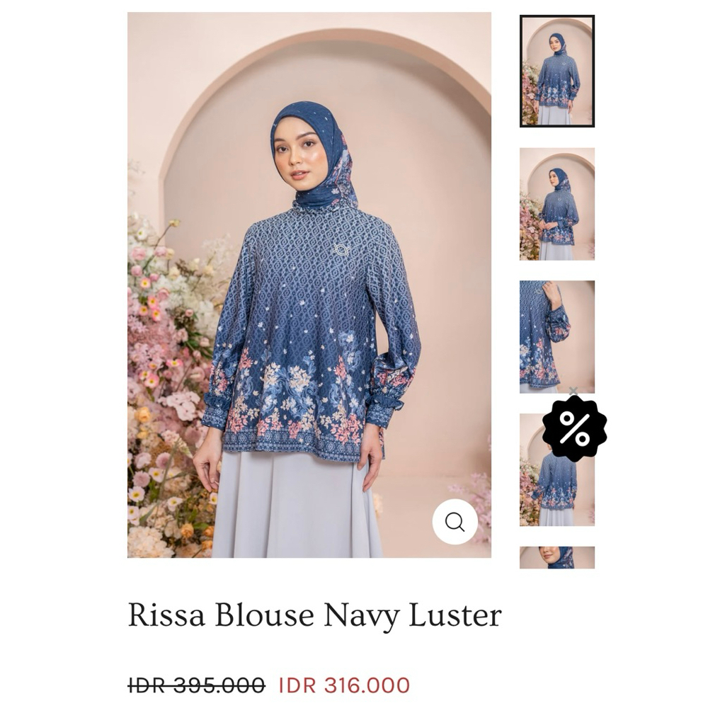 NEW wearing klamby rissa blouse navy luster size L