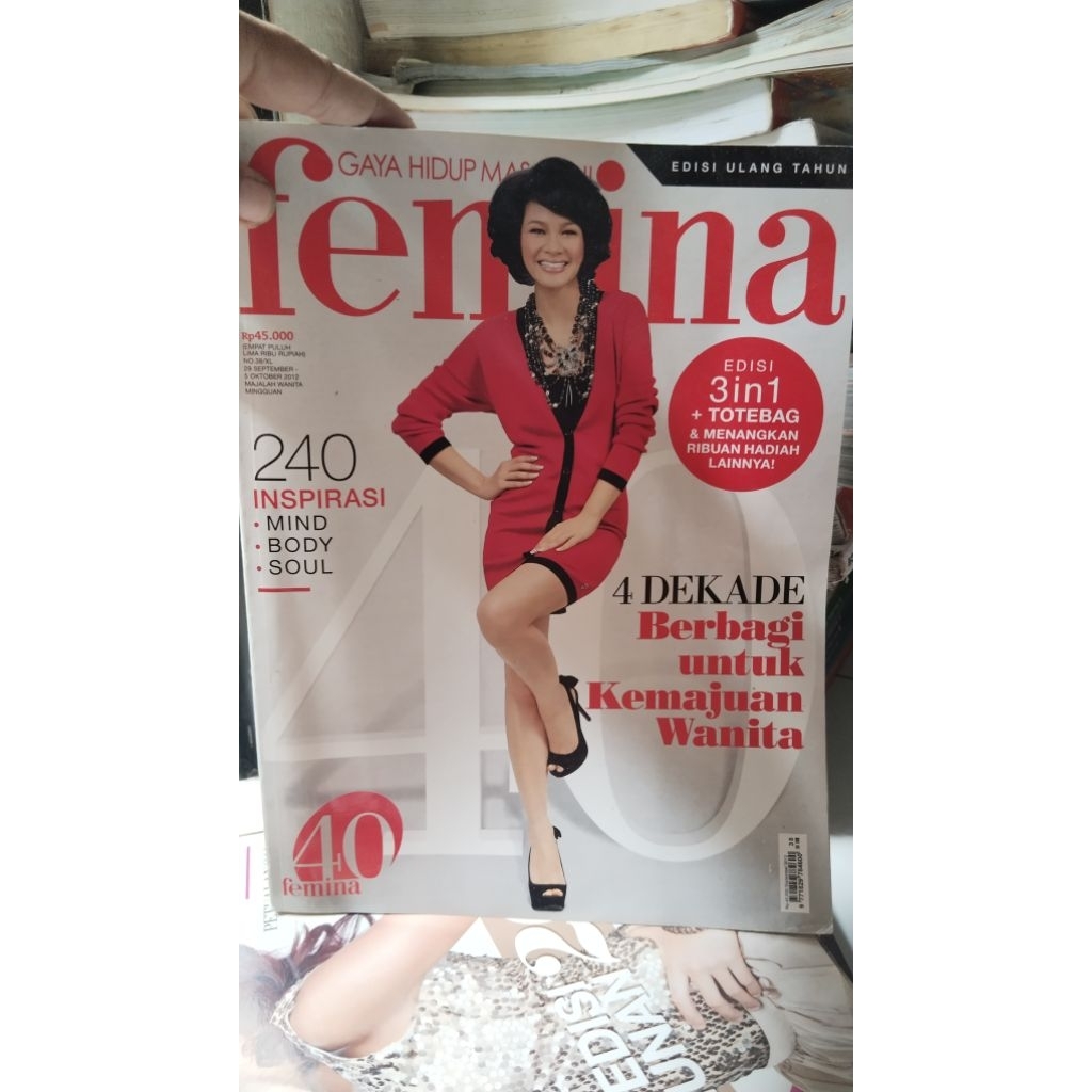 MAJALAH FEMINA EDISI ULANG TAHUN,2012