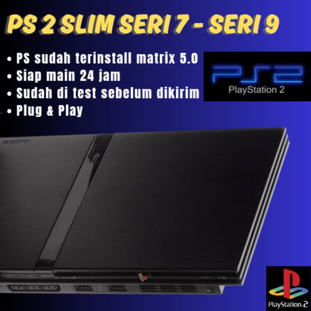 PS 2 Slim Matrix5.0 juga Bisa kaset Seri 7 & 9