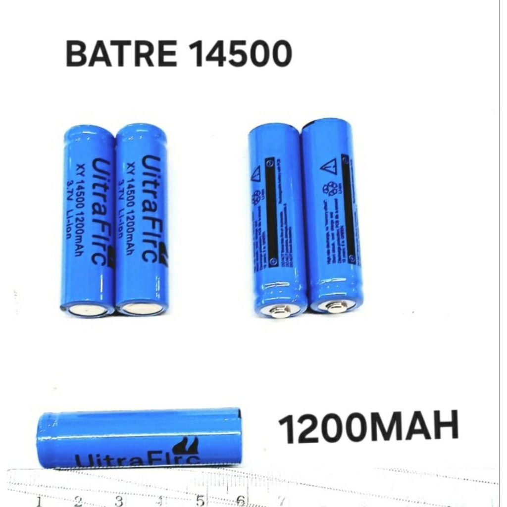 baterai cas 1200mAh/3,7V baterai isi ulang AA/A2 14500 baterai charger
