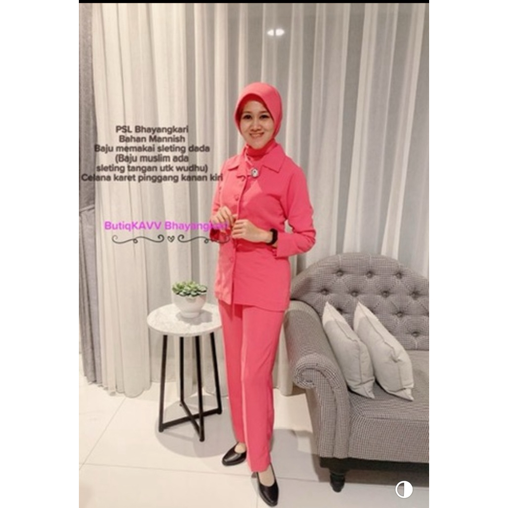 PSL Bhayangkari (Stelan Baju dan Celana Sudah Jadi uk S-Jumbo)