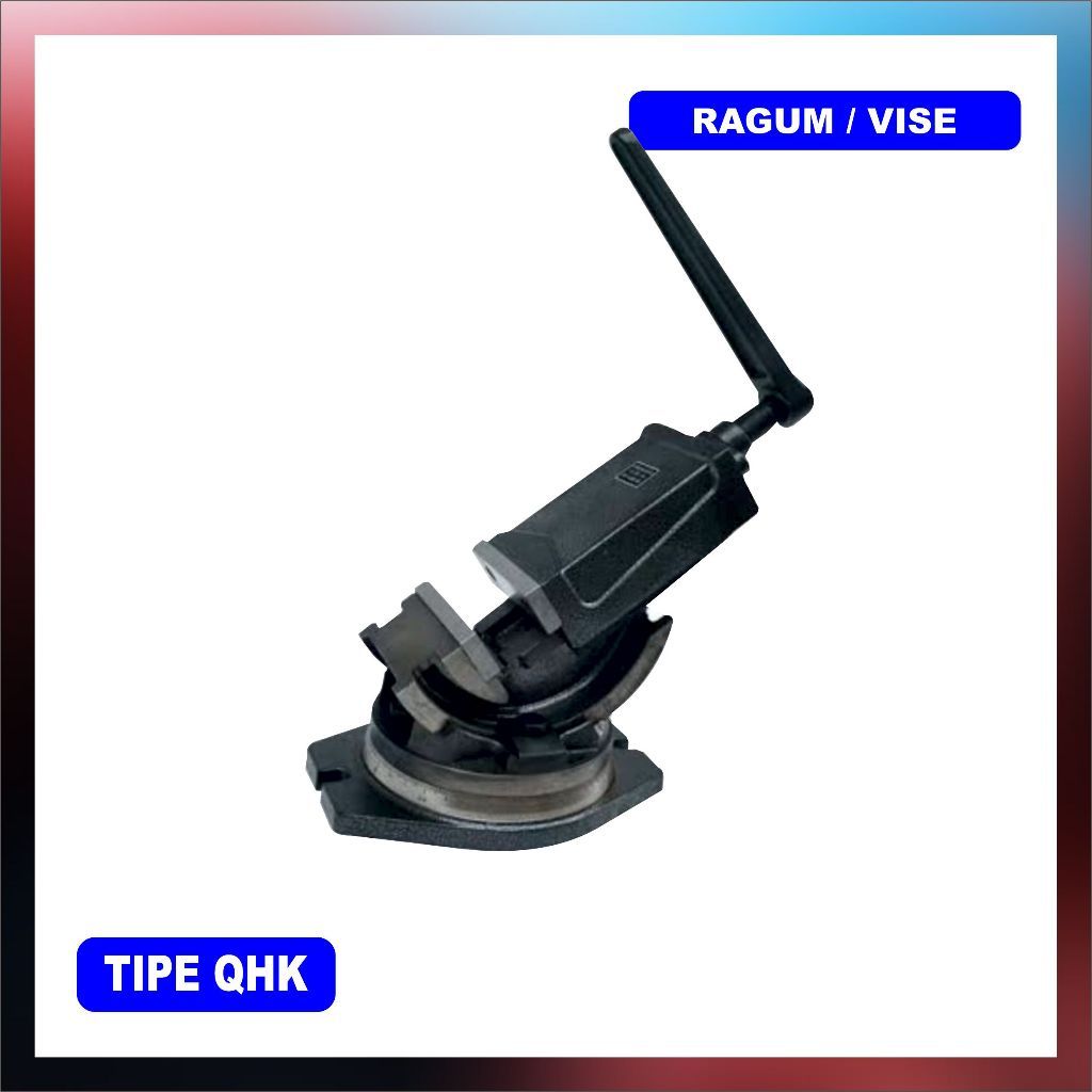 Ragum 8" QH 200 mm Catok 8 Inch Vise Bench Penjepit Meja Mesin Tanggem Putar Derajat