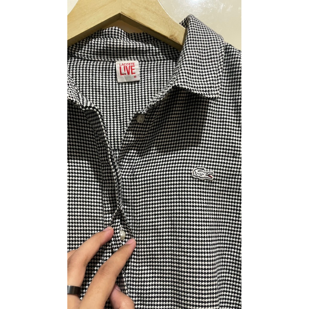 Lacoste Dress Kemeja Tartan Original