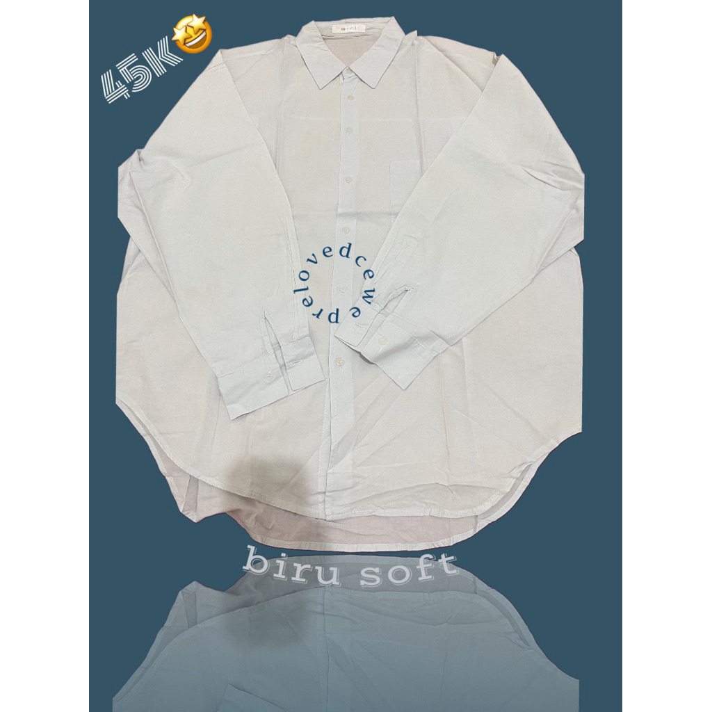 kemeja biru soft