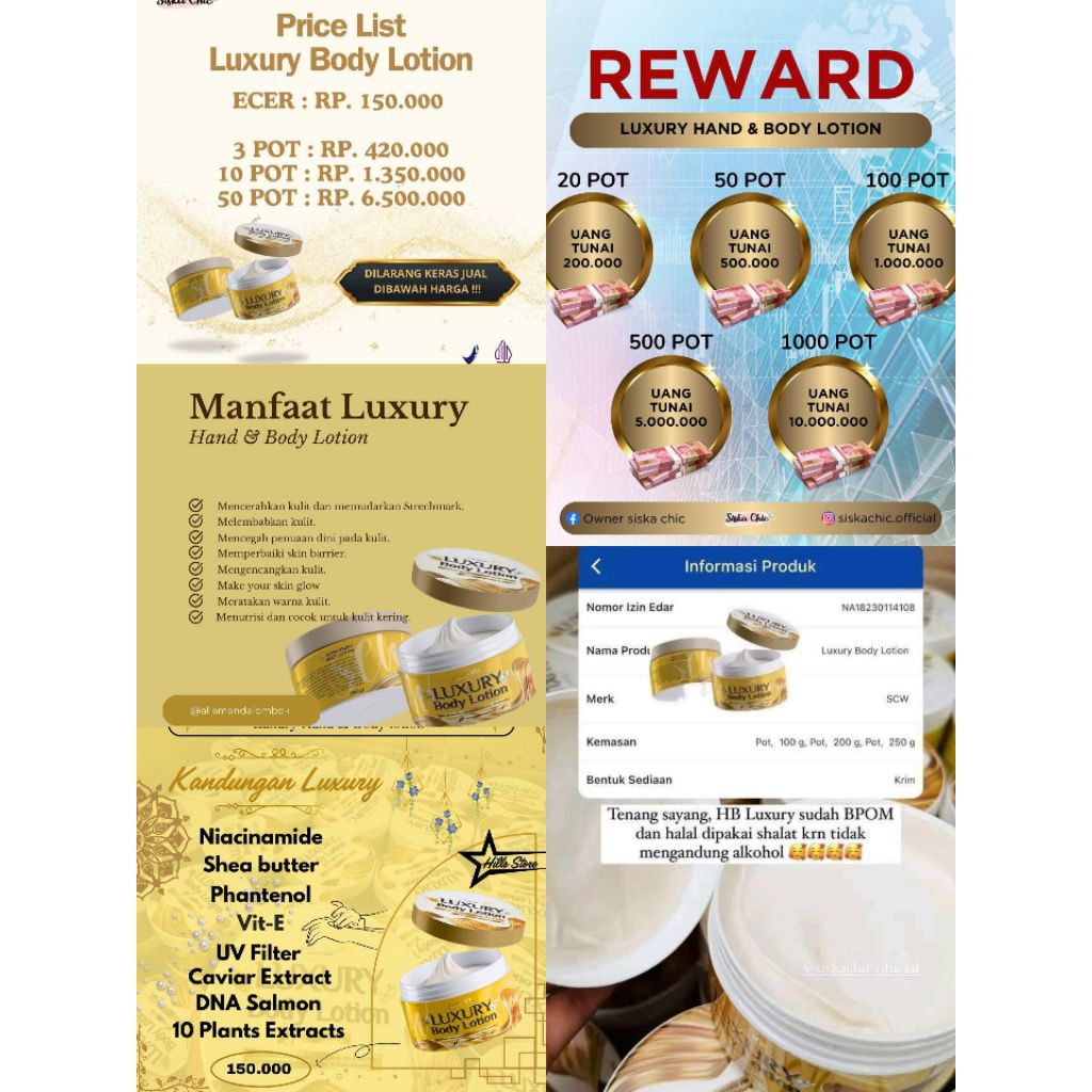 luxury body lotion siskachic whitening handbody