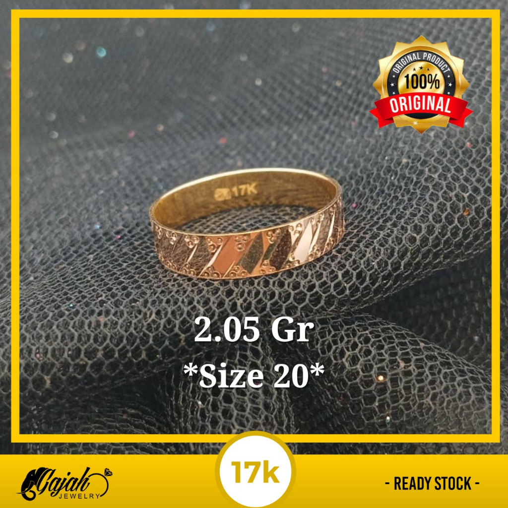 Cincin Emas 17K 2.05 Gram Toko Emas Gajah Online Salatiga 7886