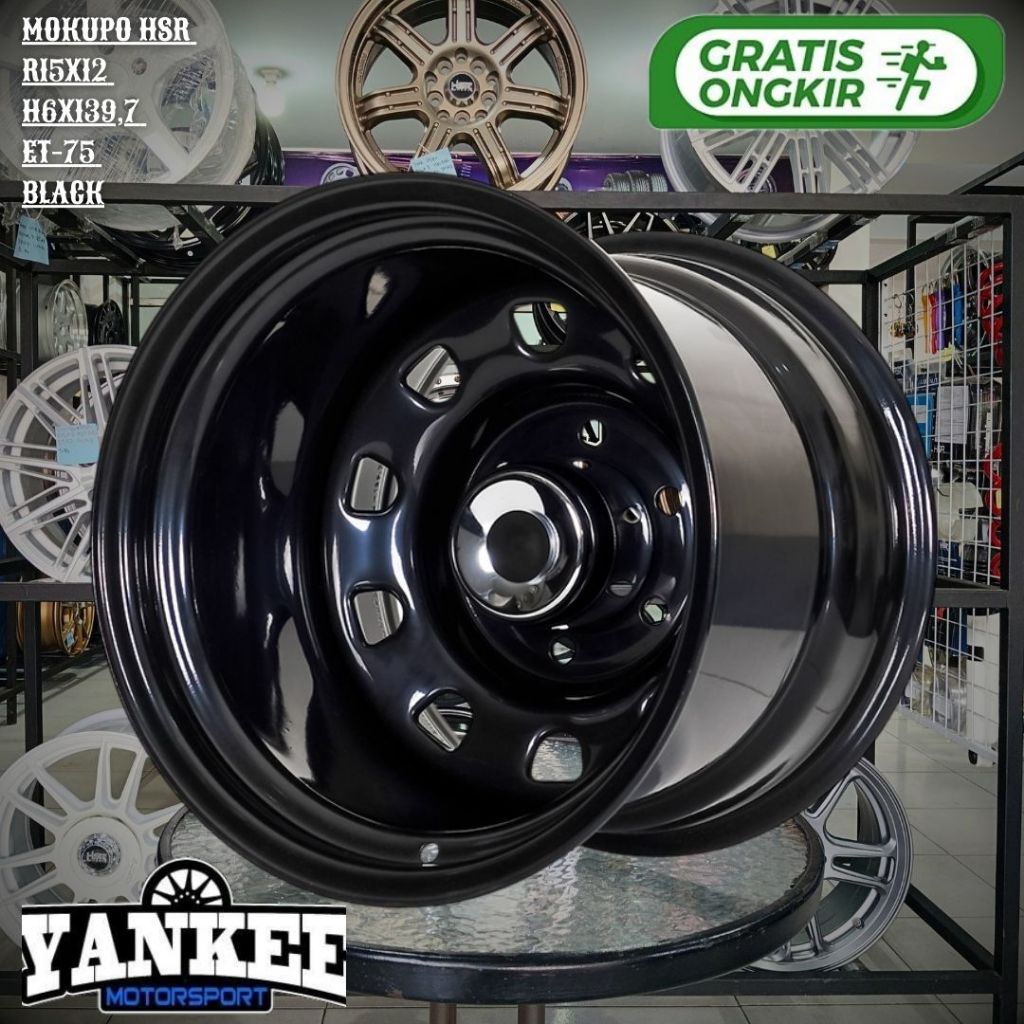 Velg Steel Daytona Ring 15 Lebar 12 inc Lobang 6 untuk TRITON,HARDTOP - HSR MOKUPO R15