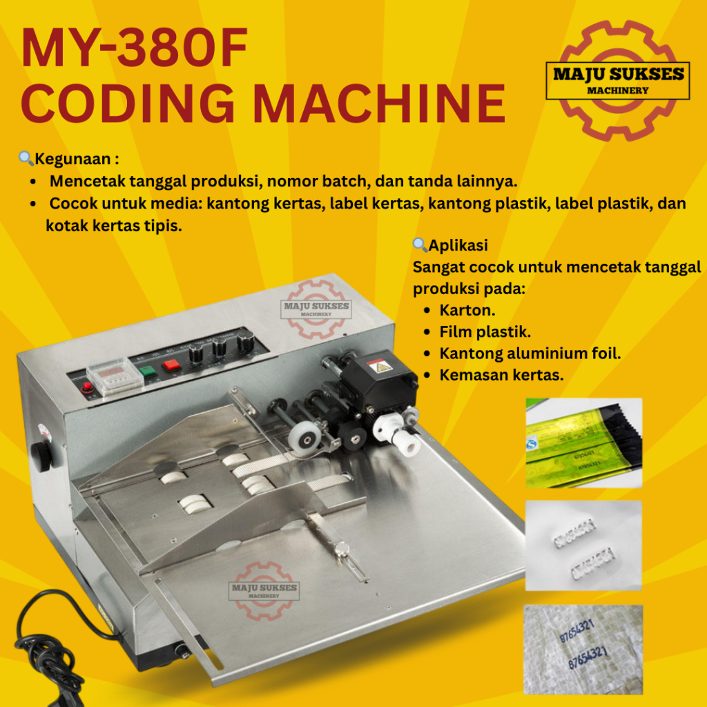 Mesin Coding Expired Date/ Mesin Coding Otomatis MY-380