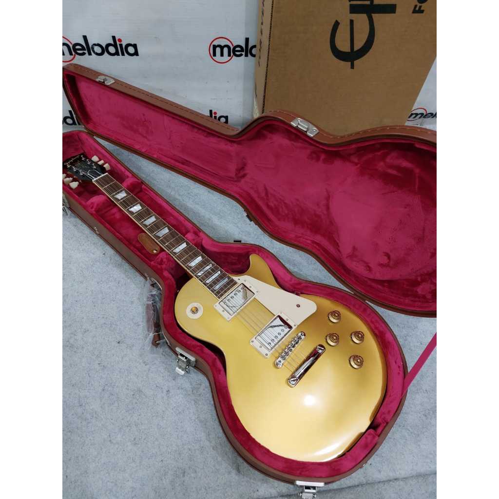 Epiphone 1957 Les Paul Gold Top Reissue Double Gold with Hardcase, 6-strings Electric Guitar (ECLPR7