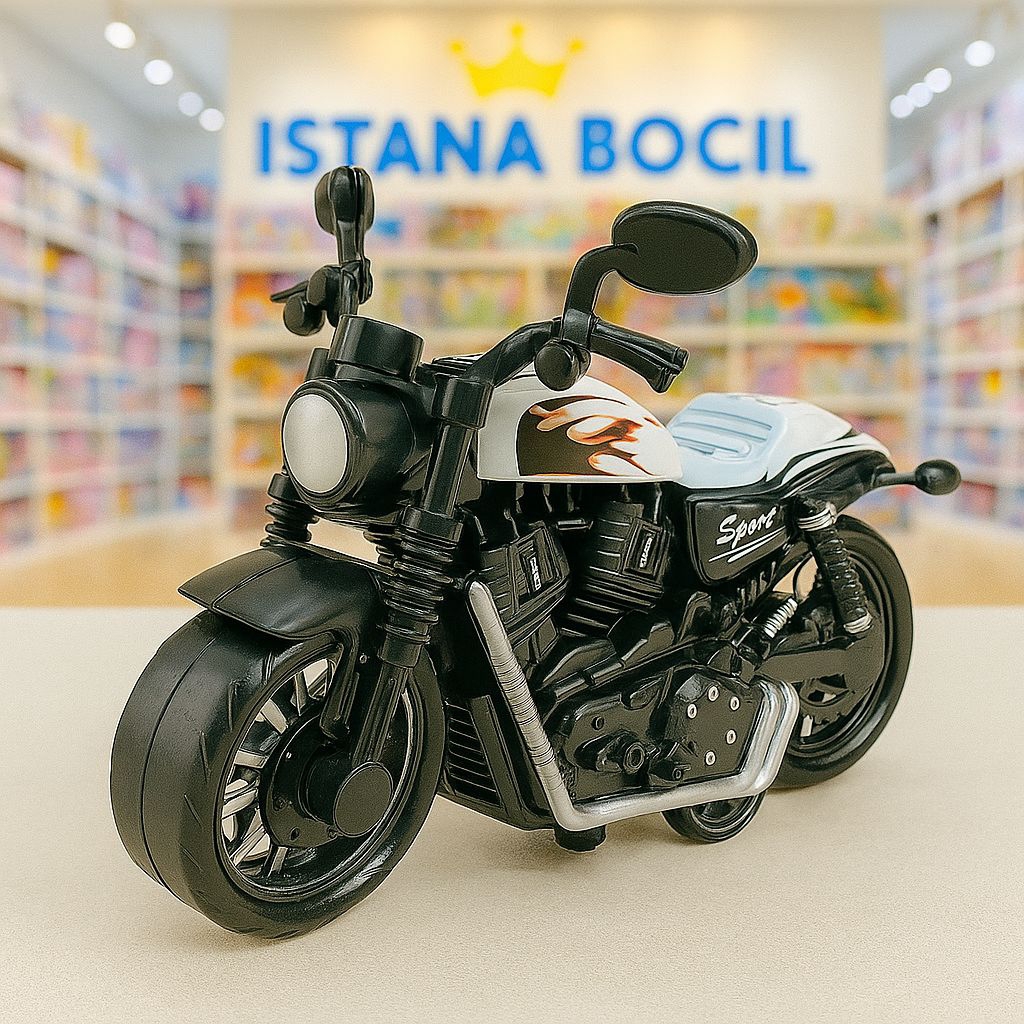 Mainan Motor Diecast Alloy ROUTE | Motor Mini Pajangan | Mainan Anak Laki-Laki & Perempuan