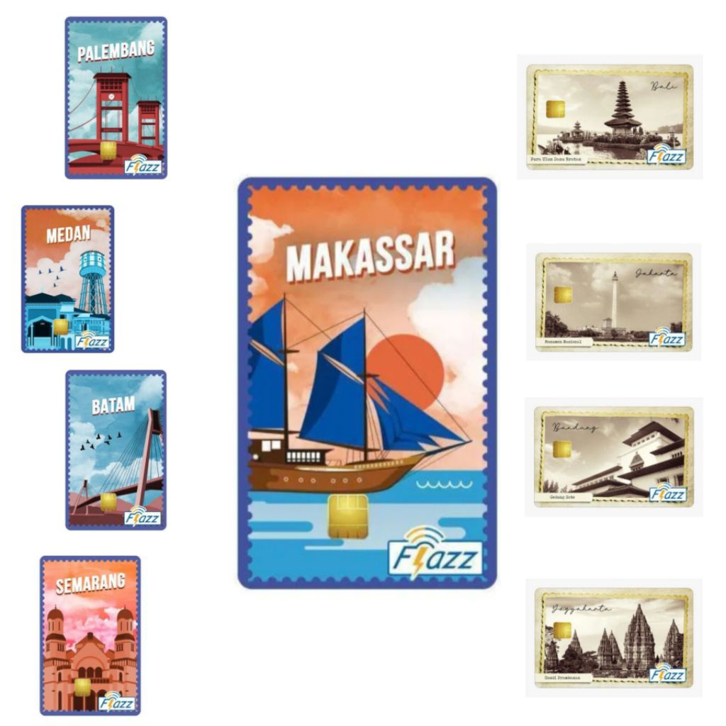Flazz BCA Edisi Kota" Indonesia, Vintage dan Modern. Gen 2. Dijamin Asli ORIGINAL