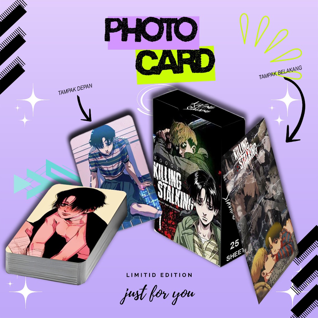 PHOTOCARD SET YOON BUM MANHWA KILLING STALKING PREMIUM 25 SHEET FREE BOX