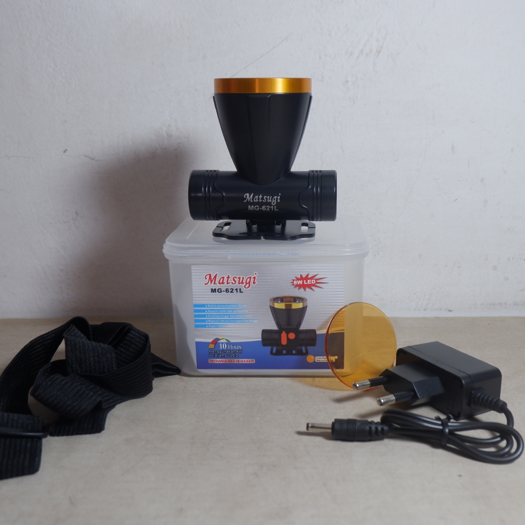 Senter Kepala Cas 8W LED Murah Matsugi MG-621L