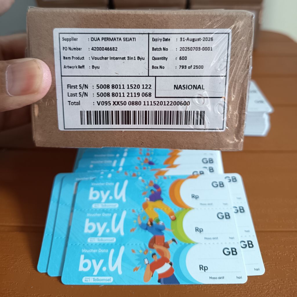 Voucher Kosong Telkomsel BY U NASIONAL Exp Agustus 2026