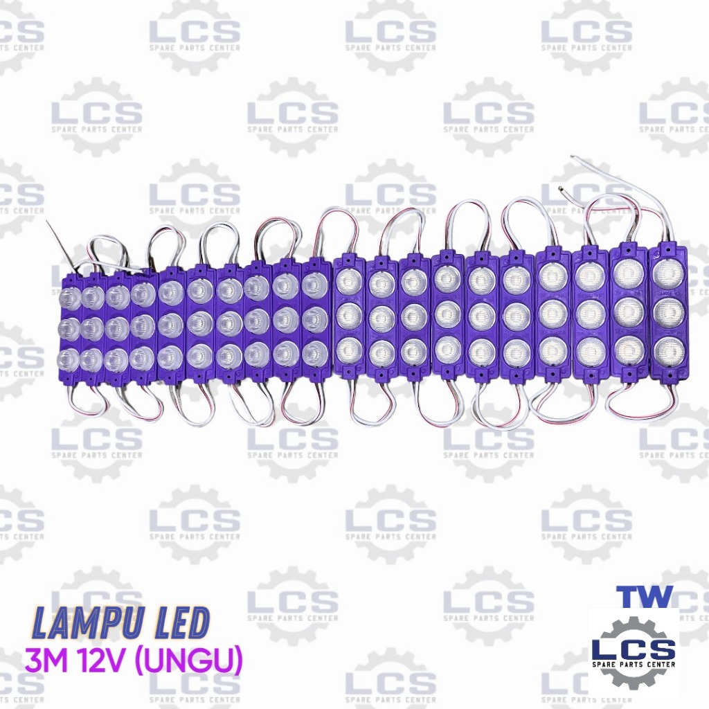 LAMPU LED 12VOLT 3 MATA BERBAGAI WARNA
