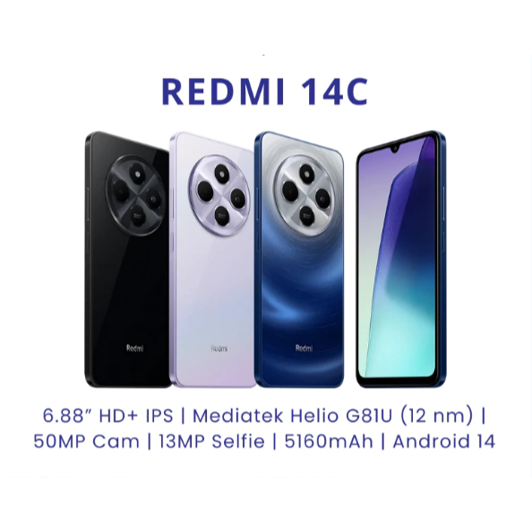 HP XIAOMI Redmi 14C RAM 6/128GB | 8/256GB