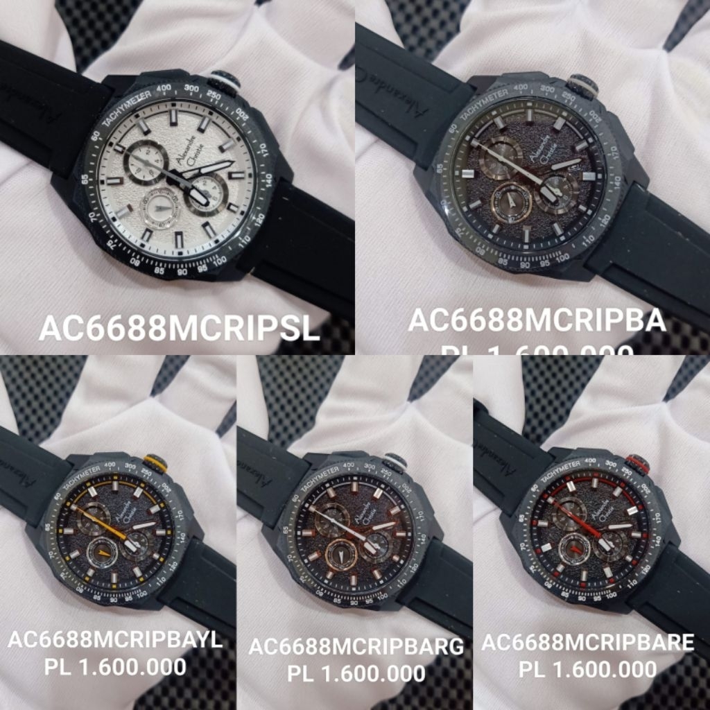 Jam Pria Alexandre Christie AC6688 / AC 6688 Rubber original