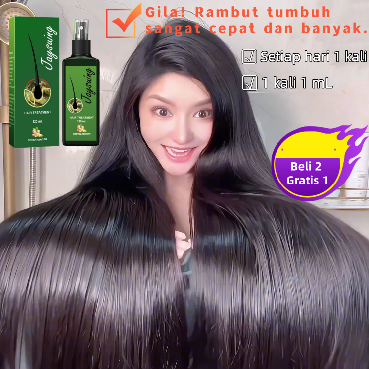 ✨✨✨Hair Growth Spray 120ml Ginger Hair Treatment Solution Rambut Anti Rontok Penumbuh Rambut Penumbu