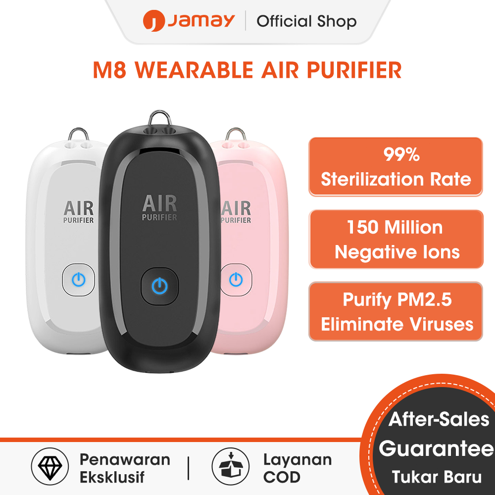 Jamay Air Purifier Personal Ionizer Portable Purifier Kalung Necklace Ion Negatif Personal Mini Air 