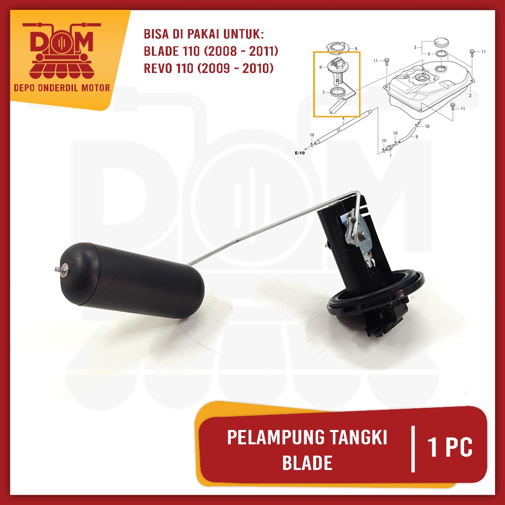 Pelampung Tangki Blade (TOKAIDO) Plampung Apung Tengki Sensor Fuel Low Bensin Honda Revo Absolute