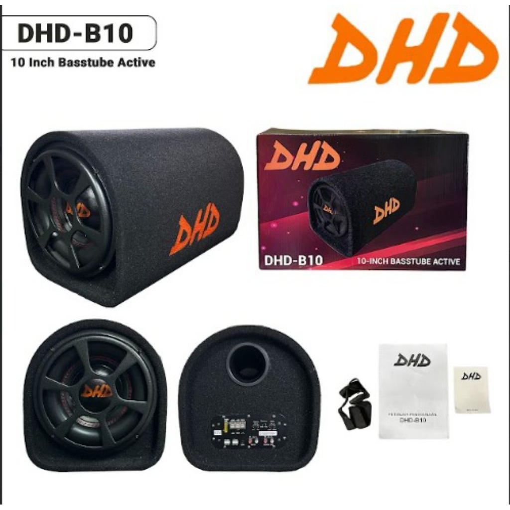 Bastube tabung mobil Subwoofer aktif 10 inch DHD-B10 bastube aktive