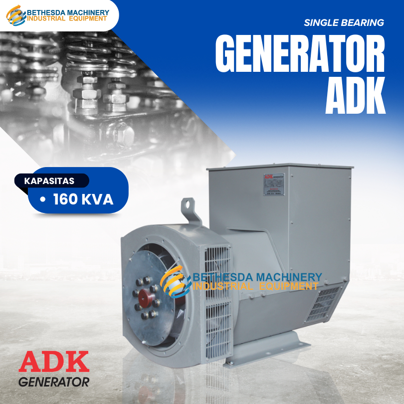 ADK Generator 160 Kva Single / Double Bearing Dinamo Genset 3 Phase Copy Stamford