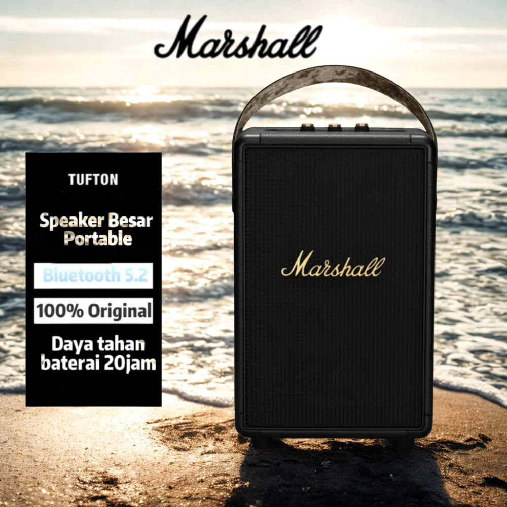 MARSHALL TUFTON Speaker Portable Besar | Speaker Bluetooth Nirkabel Kualitas Audio Original