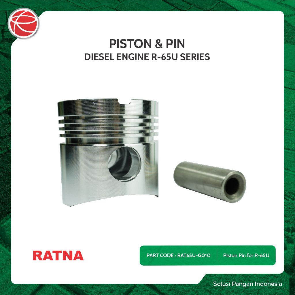 PISTON & PIN / SPAREPART FOR RATNA R65U / MESIN DIESEL RATNA / DIESEL ENGINE / MESIN SOLAR