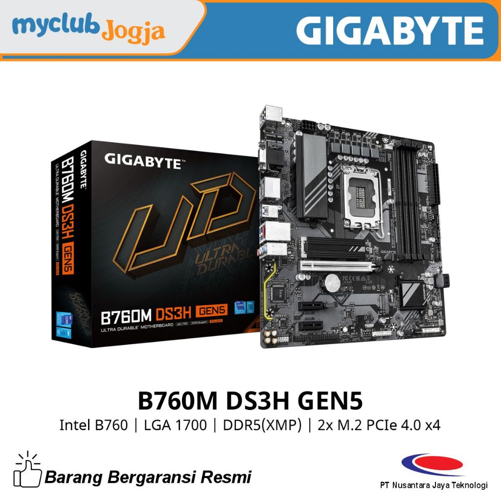 GIGABYTE B760M DS3H GEN5 Motherboard Intel B760 LGA 1700 DDR5 XMP Micro ATX