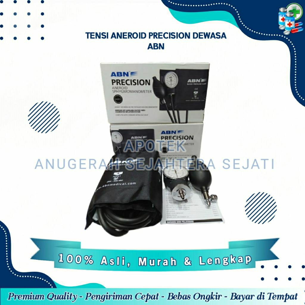 TENSI ANEROID PRECISION ABN / TENSIMETER DEWASA ANAK BAYI / ABN