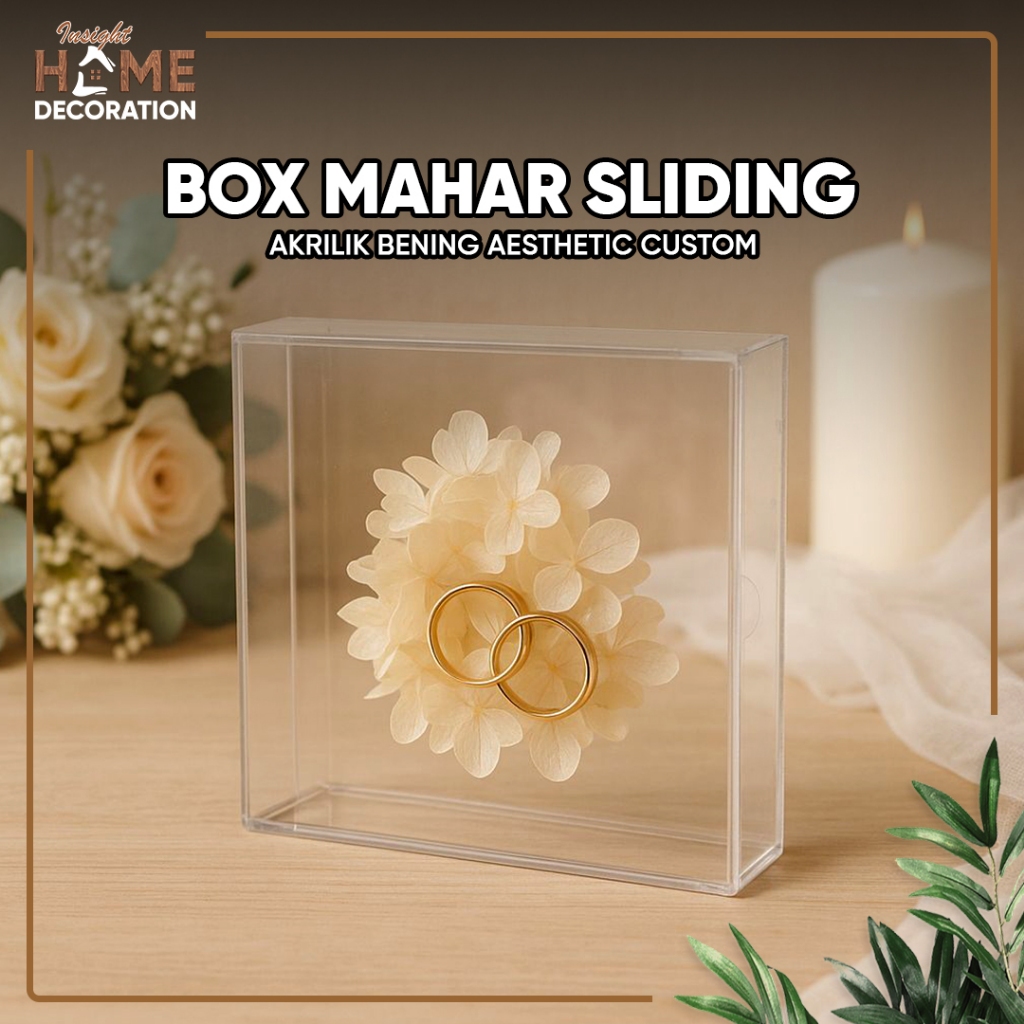 Box Mahar Full Akrilik Box Akrilik Sliding Mahar / Frame Mahar Akrilik
