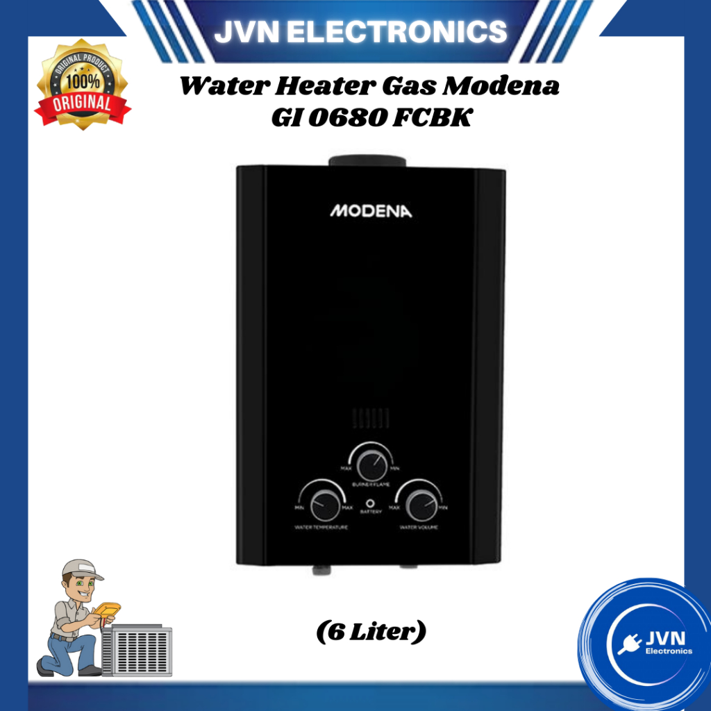 Water Heater Gas Modena GI 0680 FCBK 6 Liter